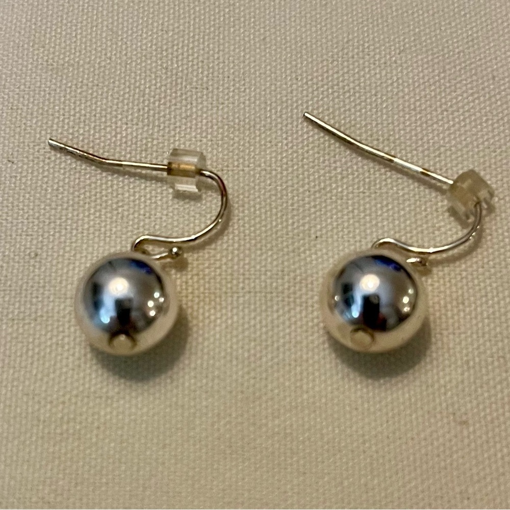Sleek And Simple Silver Dangle Balls - image 2